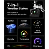 WiFi meteorologinė stotelė. 185.9x137.4x28.5 mm TFT ekranas. saulės jutiklis. lietaus matuoklis
