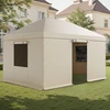 Žieminis pavėsinės uždangalas standžioms pavėsinėms 3.10 x 4.41 m. su šoninėmis sienelėmis ir tinkleliniais langais