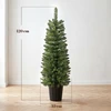 Aosom 2 dirbtinių kalėdinių eglučių rinkinys, 120 cm, žalias, su vazono pagrindu