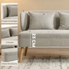Aosom 2-vietė sofa, maža šenilinė sofa su sparnų tipo atlošu, storu sėdynės paminkštinimu, kaučiukmedžio kojomis, smėlio spalvos
