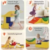 Aosom 3 dalių kopimo ir ropojimo rinkinys mažyliams, dirbtinė oda, putplastis, geltona