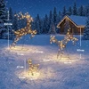 Aosom 3 dalių šviečiančių kalėdinių elnių dekoracijų rinkinys, rudas, 200 LED