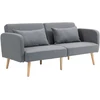 Aosom 3 vietų miegamoji sofa, pilka, 170 x 83 x 80 cm, iki 240 kg