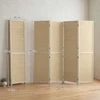 Aosom 4 dalių kambario pertvara iš rankomis pinta bambuko, 180 x 180 cm, medienos atspalvio