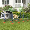 Aosom 4 dalių šunų agility rinkinys su 4 kliūtimis ir nešiojamu krepšiu, mėlynas