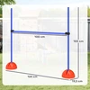 Aosom 4 dalių šunų agility rinkinys su 4 kliūtimis ir nešiojamu krepšiu, mėlynas