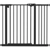 Aosom Apsauginiai varteliai šunims, juodi, metalas ir plastikas, 74-94 cm