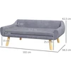 Aosom Augintinio sofa šunims, skandinaviško dizaino, pilka/natūrali, 102 x 58,5 x 42,5 cm