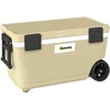 Aosom Aušintuvo dėžė 70 l, khaki, HDPE, PU putų izoliacija, 84 x 42,2 x 44,3 cm