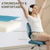 Aosom Biuro kėdė be porankių su tinkliniu atlošu, 43–51 cm, mėlyna
