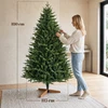 Aosom Dirbtinė Kalėdų eglė su pušiniu stovu, žalia, 180 cm, Ø115 cm