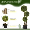 Aosom Dirbtinis buksmedis vazone, 3 rutulių forma, 90 cm, žalias