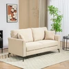 Aosom Dvivietė sofa, lino išvaizdos audinys, smėlio spalvos, 179 x 80 x 89 cm, iki 360 kg