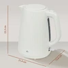 Aosom Elektrinis virdulys, 1,7 l, 2200 W, su išimamu kalkių filtru, kreminės baltos spalvos