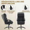 Aosom Ergonominė biuro kėdė, juoda, poliesteris, iki 200 kg, 68,5 x 79 x 117-125 cm