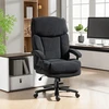 Aosom Ergonominė biuro kėdė, juoda, poliesteris, iki 200 kg, 68,5 x 79 x 117-125 cm