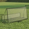 Aosom Futbolo atmušimo tinklas, 2 viename, sulankstomas, dvipusis, juodas, 200 x 94 x 122/52 cm