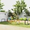 Aosom Futbolo vartų rinkinys, 2 sulankstomi mini vartai, metalinis rėmas, juoda, 90 x 36 x 60 cm