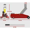 Aosom Hidraulinis keltuvas automobiliui, 2 t, 12–30 cm, raudonas/pilkas