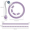Aosom Išmanusis hula hoop lankas su svorio kamuoliuku ir skaitikliu, 16 segmentų, violetinis, 76-113 cm