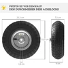 Aosom Karučio ratų komplektas, 4 vnt., juodas, Ø 25,5 cm, guma ir metalas, iki 80 kg