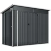 Aosom Metalinis sandėliavimo namelis, tamsiai pilkas, 2,68 m², rakinamas, 234 x 132 x 185 cm
