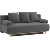 Aosom Miegamoji sofa su reguliuojamu atlošu ir daiktadėže, pilka, 188 x 100 x 84 cm