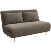 Aosom Miegamoji sofa tamsiai ruda, 2 vietų, su 3 padėčių reguliuojamu atlošu, 141 x 90 x 81 cm