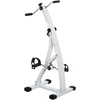 Aosom Mini pedalų treniruoklis rankoms ir kojoms, baltas, plienas/plastikas/EVA, 40 x 42,5 x 100 cm