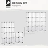 Aosom Modulinė lentynų sistema su 16 atskirų dėžių, surenkama lentyna, „DIY“, juoda + balta