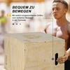 Aosom Plyo box iš medžio, 45 x 40 x 60 cm, natūrali mediena