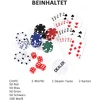 Aosom Pokerio rinkinys aliuminio lagamine, 300 žetonų, 5 kauliukai ir 2 kortų kaladės