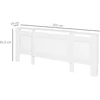 Aosom Radiatoriaus gaubtas su lamelėmis, reguliuojamas ilgis 125-201 cm, MDF, baltas