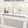 Aosom Radiatoriaus gaubtas su lamelėmis, reguliuojamas ilgis 125-201 cm, MDF, baltas
