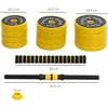 Aosom Reguliuojamas 3 viename hantelių ir štangos rinkinys, 25 kg, geltona / juoda