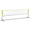 Aosom Reguliuojamas nešiojamas badmintono tinklas, 107-155 cm, geltonas, su krepšiu