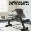 Aosom Reguliuojamas sulankstomas treniruoklis, juodas, plieno rėmas, 150 kg