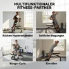 Aosom Reguliuojamas sulankstomas treniruoklis, juodas, plieno rėmas, 150 kg