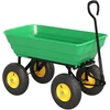 Aosom Sodo vežimėlis su vertimo funkcija, iki 200 kg, 75 l, tamsiai žalias