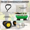 Aosom Sodo vežimėlis su vertimo funkcija, iki 200 kg, 75 l, tamsiai žalias
