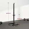 Aosom Štangos stovai, 2 vnt. komplektas, reguliuojamas aukštis 124-154 cm, plienas, juodi