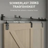 Aosom Stumdomų durų furnitūros komplektas, 244 cm, juodas