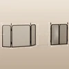 Aosom Sulankstoma kibirkščių apsauga židiniui, metalas, juoda, 96 x 1,3 x 56 cm