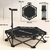 Aosom Sulankstomas fitneso batutas su reguliuojama T formos rankena, juodas, 104 x 104 x 104/109/114 cm, iki 180 kg