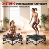 Aosom Sulankstomas fitneso batutas su reguliuojama T formos rankena, juodas, 104 x 104 x 104/109/114 cm, iki 180 kg
