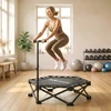 Aosom Sulankstomas fitneso batutas su reguliuojama T formos rankena, juodas, 104 x 104 x 104/109/114 cm, iki 180 kg