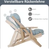 Aosom Sulankstomas krėslas, šviesiai pilkas, buko medžio rėmas, iki 120 kg