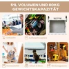 Aosom Sulankstomas laiptinis pirkinių vežimėlis, baltas, 51 l