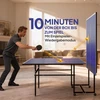 Aosom Sulankstomas mobilus stalo teniso stalas, mėlynas, 274 x 152,5 x 76 cm, 2 raketės, 3 kamuoliukai