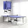 Aosom Sulankstomas stalo teniso stalas su tinklu, 3 kamuoliukais ir 2 raketėmis, mėlynas, 274 x 152,5 x 76 cm